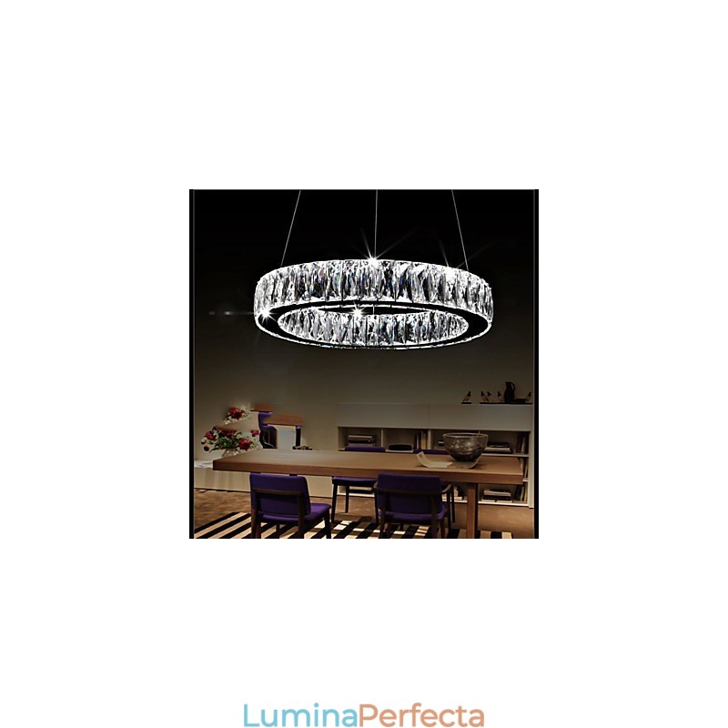 Lumini candelabru de cristal Iluminat Inele unice moderne K9 Corpuri mari de plafon pentru interior din cristal