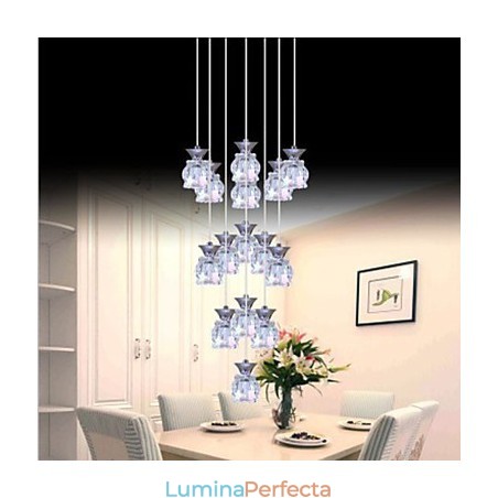 Restaurant 15 Head Of Modern Simple Crystal Pendant Pandantiv Restaurant 15 Head Of Modern Simple Crystal Pendant Pandantiv