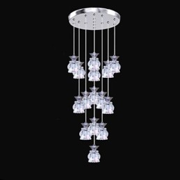 Restaurant 15 Head Of Modern Simple Crystal Pendant Pandantiv