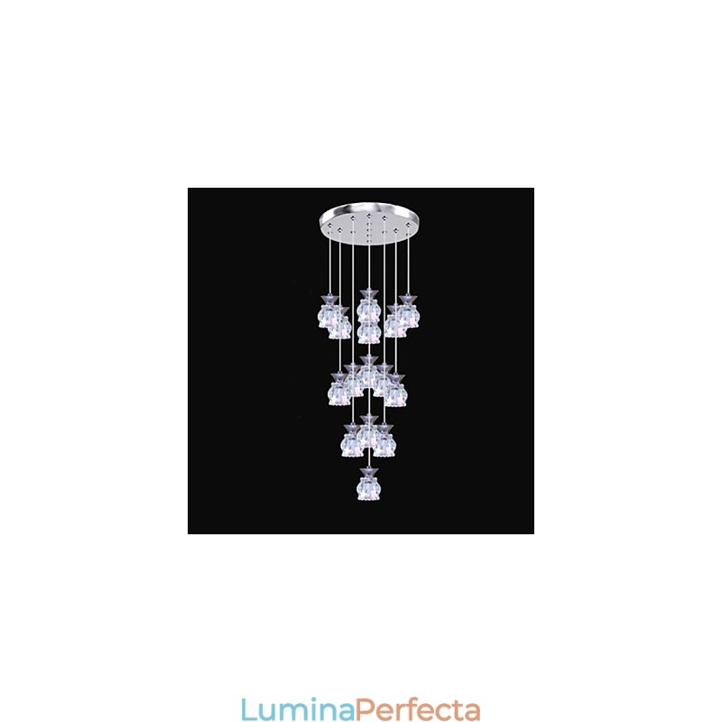 Restaurant 15 Head Of Modern Simple Crystal Pendant Pandantiv
