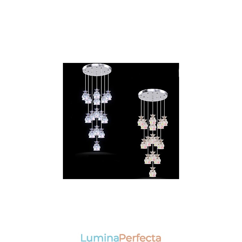 Restaurant 15 Head Of Modern Simple Crystal Pendant Pandantiv