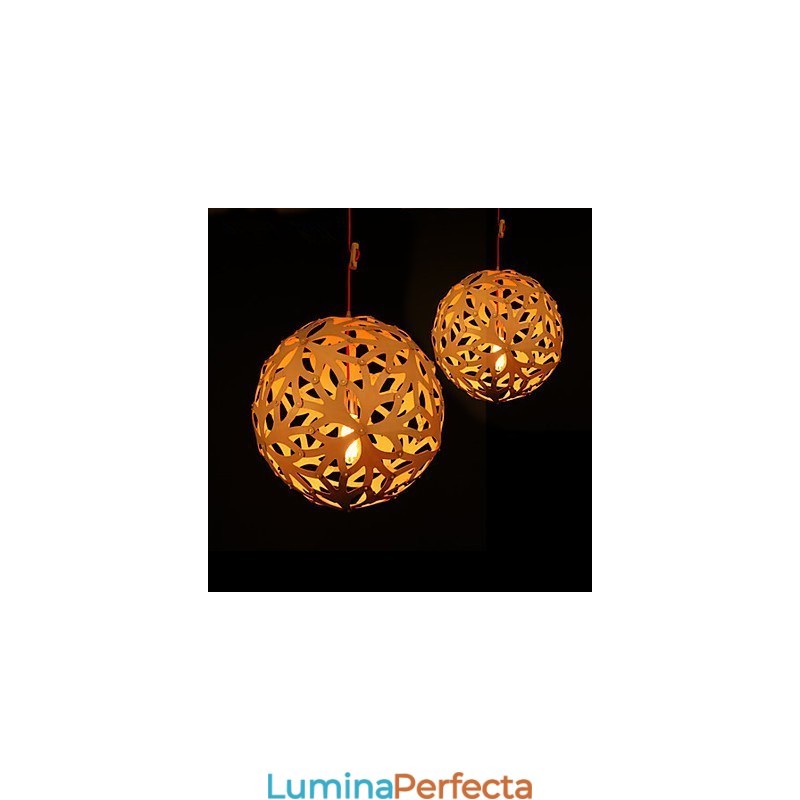 Candelabru Mini Style Lantern Lemn Bambus