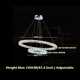 Lampă suspendată pentru hotel Candelabru de cristal Iluminat Plafoniere cu alb cald și rece