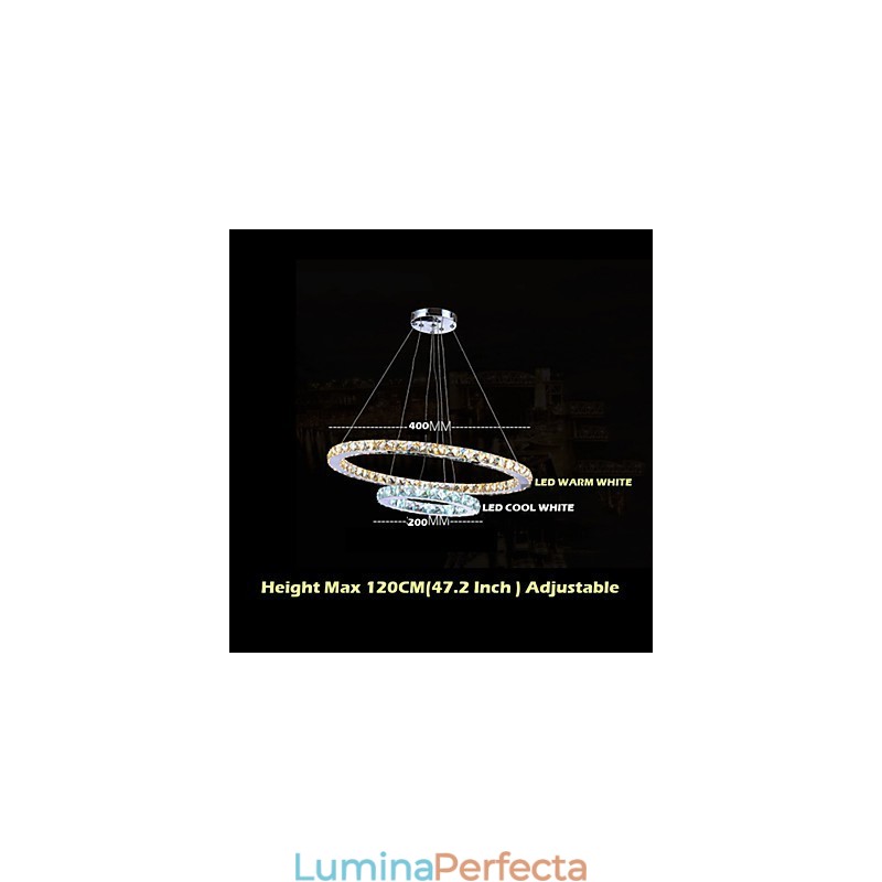 Lampă suspendată pentru hotel Candelabru de cristal Iluminat Plafoniere cu alb cald și rece