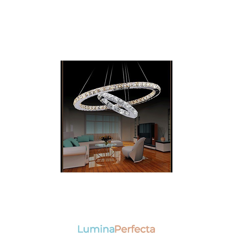 Lampă suspendată pentru hotel Candelabru de cristal Iluminat Plafoniere cu alb cald și rece