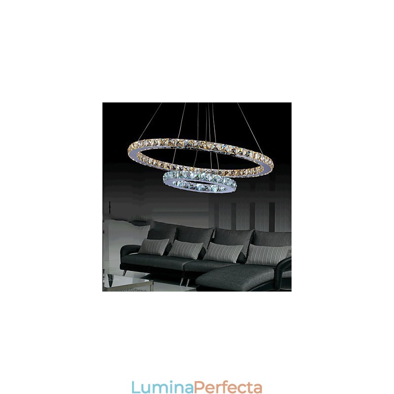 Lampă suspendată pentru hotel Candelabru de cristal Iluminat Plafoniere cu alb cald și rece