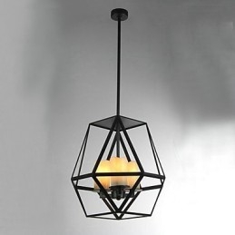 Lampă suspendată din metal cu pictură în stil rustic