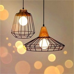 Candelabru de artă din fier în formă de cușcă de păsări retro american