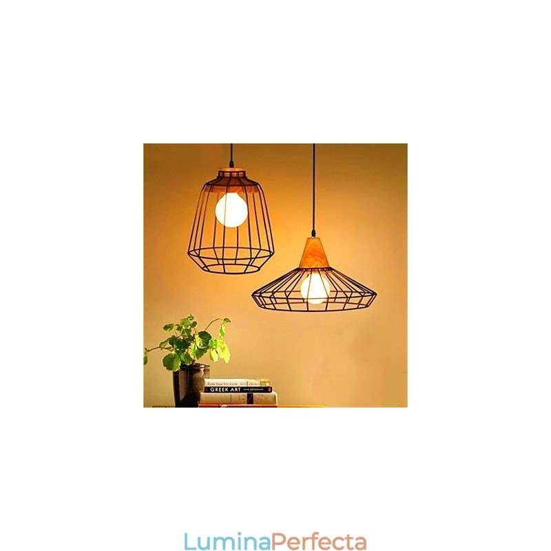 Candelabru de artă din fier în formă de cușcă de păsări retro american