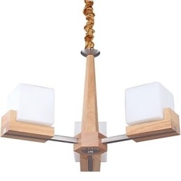 Lampa suspendata Stejar Trei Lumini Stejar si Sticla
