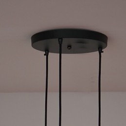 Pandantiv vintage cu 3 lumini in nuanta de fier