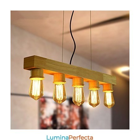 Lampe suspendate Country Wood Bamboo