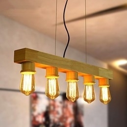 Lampe suspendate Country Wood Bamboo