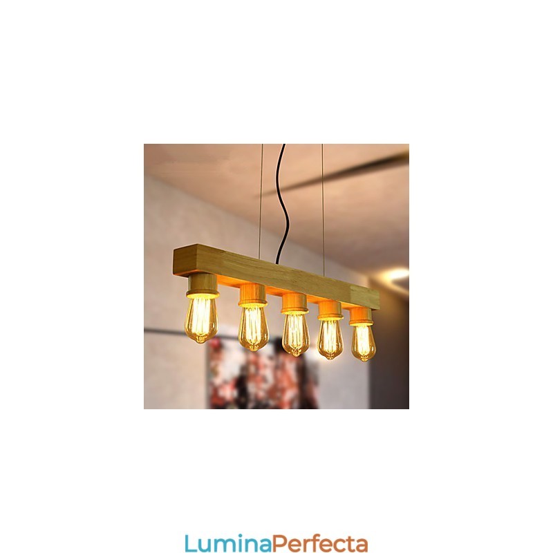 Lampe suspendate Country Wood Bamboo