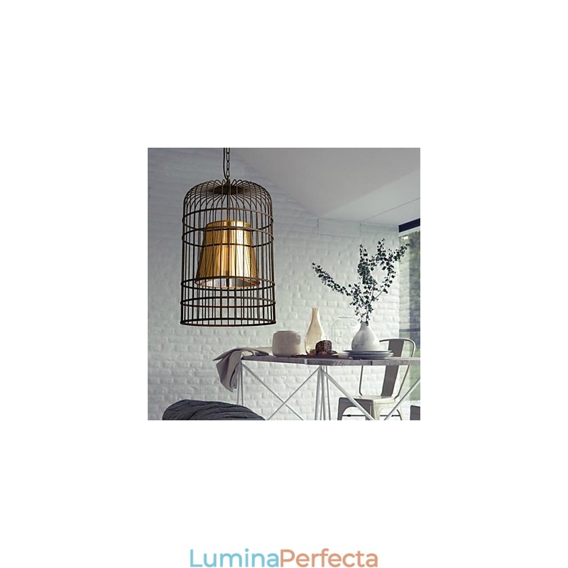 Candelabru Rustic Lodge Drum Metal