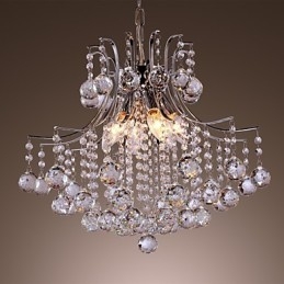 Lampă suspendată din metal galvanizat în stil mini din cristal modern și contemporan
