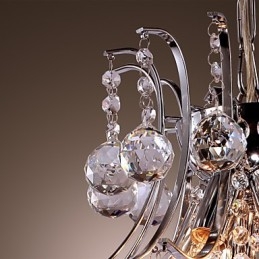 Lampă suspendată din metal galvanizat în stil mini din cristal modern și contemporan