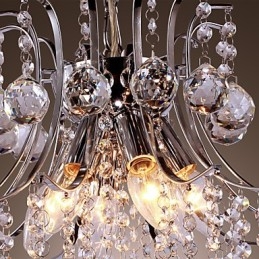 Lampă suspendată din metal galvanizat în stil mini din cristal modern și contemporan