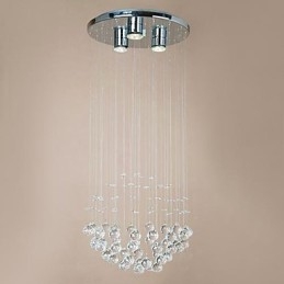 Montaj modern cu 3 lumini cu margele de cristal