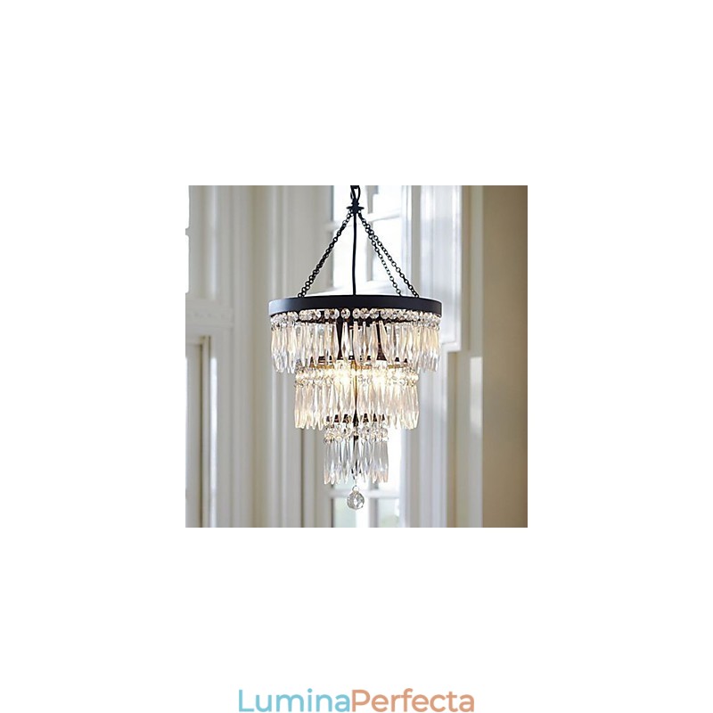 Pandantiv 3 Lumini Modern Elelgant Metal Cristal Pictură