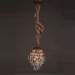 Candelabru din cristal imitație de vânt industrial de cânepă retro lounge