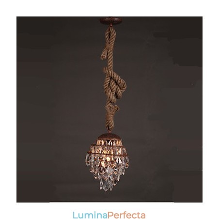 Candelabru din cristal imitație de vânt industrial de cânepă retro lounge