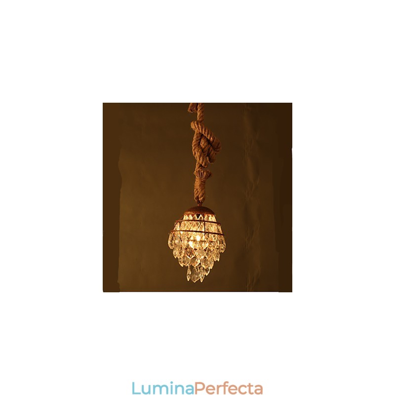 Candelabru din cristal imitație de vânt industrial de cânepă retro lounge