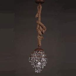 Candelabru din cristal imitație de vânt industrial de cânepă retro lounge