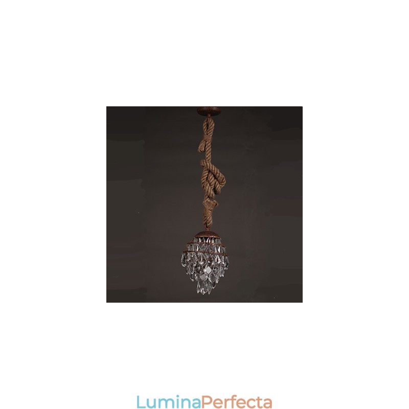 Candelabru din cristal imitație de vânt industrial de cânepă retro lounge