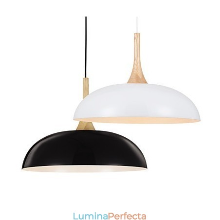 Mini lampă suspendată artistică 1 lumină modernă simplitate negru alb finisaj aluminiu și lemn droplight Mini lampă suspendată artistică 1 lumină modernă simplitate negru alb finisaj aluminiu și lemn droplight