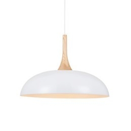 Mini lampă suspendată artistică 1 lumină modernă simplitate negru alb finisaj aluminiu și lemn droplight