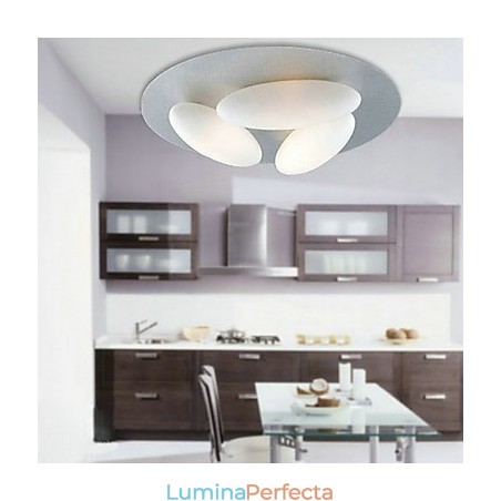 Plafoniera minimalistă inspirată din natură, cu nuanță de 3 ouă Plafoniera minimalistă inspirată din natură, cu nuanță de 3 ouă
