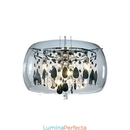 Lampă suspendată galvanizată, modernă, contemporană, din cristal, în stil mini Lampă suspendată galvanizată, modernă, contemporană, din cristal, în stil mini