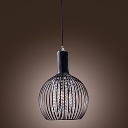 Lampă suspendată galvanizată, modernă, contemporană, din cristal