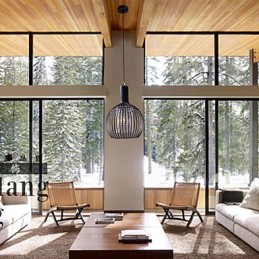 Lampă suspendată galvanizată, modernă, contemporană, din cristal