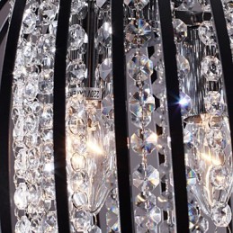 Lampă suspendată galvanizată, modernă, contemporană, din cristal