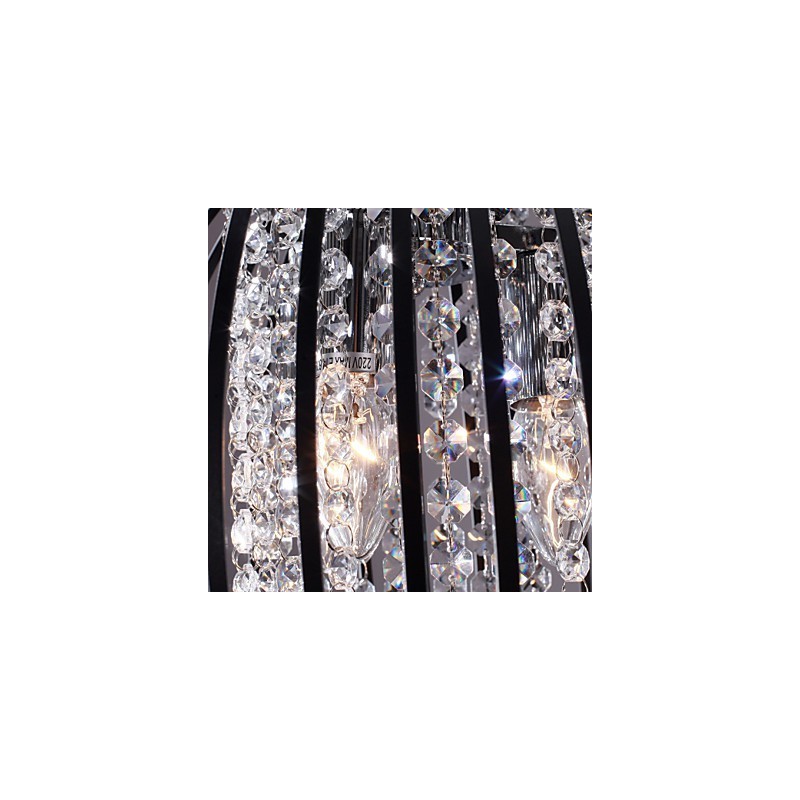 Lampă suspendată galvanizată, modernă, contemporană, din cristal