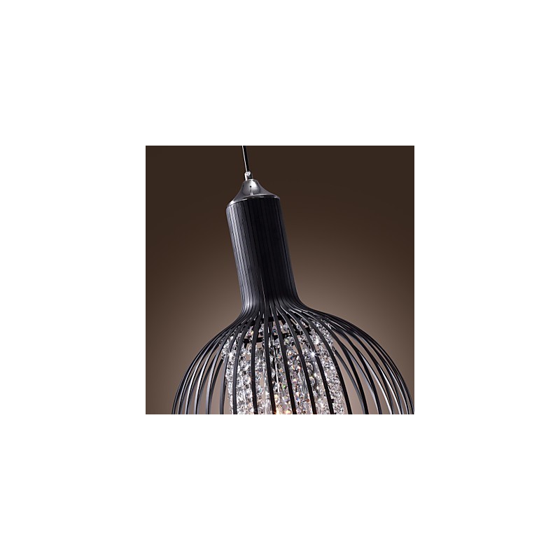 Lampă suspendată galvanizată, modernă, contemporană, din cristal