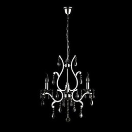 Candelabru de cristal cu 3 lumini din metal