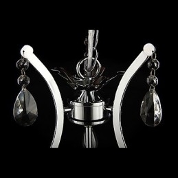 Candelabru de cristal cu 3 lumini din metal