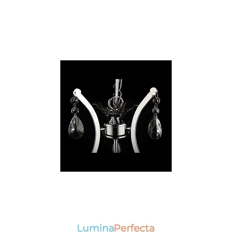 Candelabru de cristal cu 3 lumini din metal