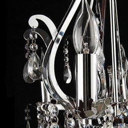 Candelabru de cristal cu 3 lumini din metal