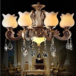 Lampă European Crystal Pendant Și lampă de lux