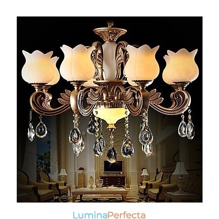 Lampă European Crystal Pendant Și lampă de lux