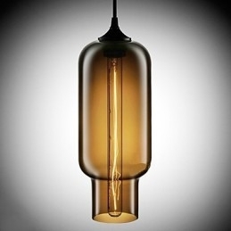 Lampă suspendată modernă din sticlă de 70 W cu design maro Bubble