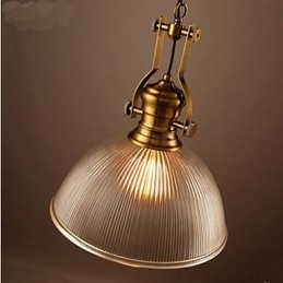 Candelabru din sticlă transparentă cu un singur cap american retro european