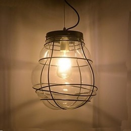 Lampă suspendată retro din sticlă, simplă, modernă, creativă din Europa de Nord