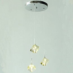 Lampă de cristal de modă pandantiv cu trei capete