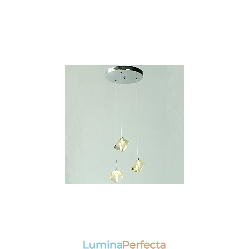 Lampă de cristal de modă pandantiv cu trei capete