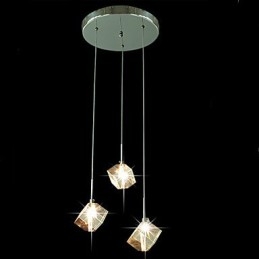 Lampă de cristal de modă pandantiv cu trei capete